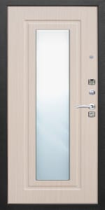 Стальная дверь Порошок/МДФ с зеркалом 206