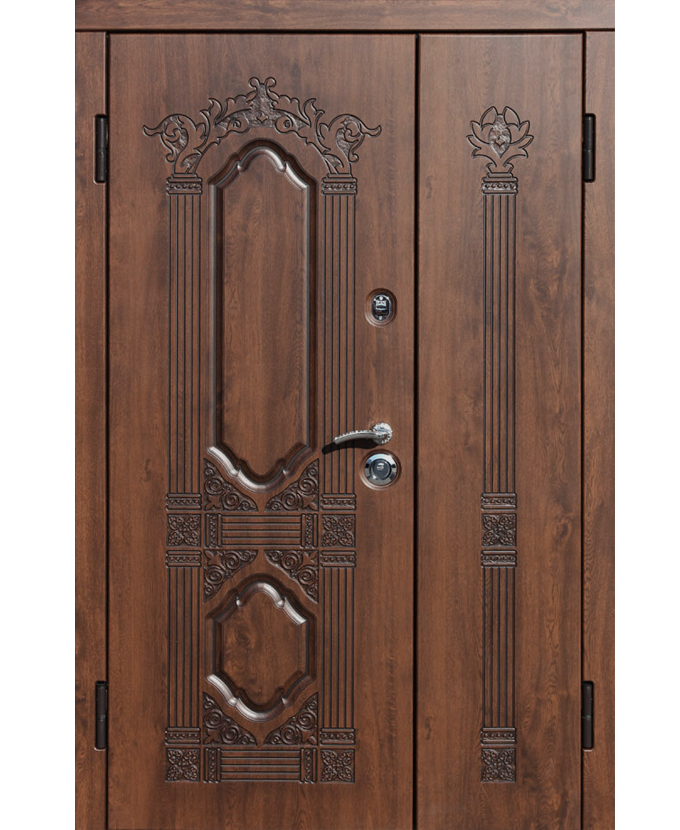 Стальная двустворчатая дверь МДФ/МДФ 3088