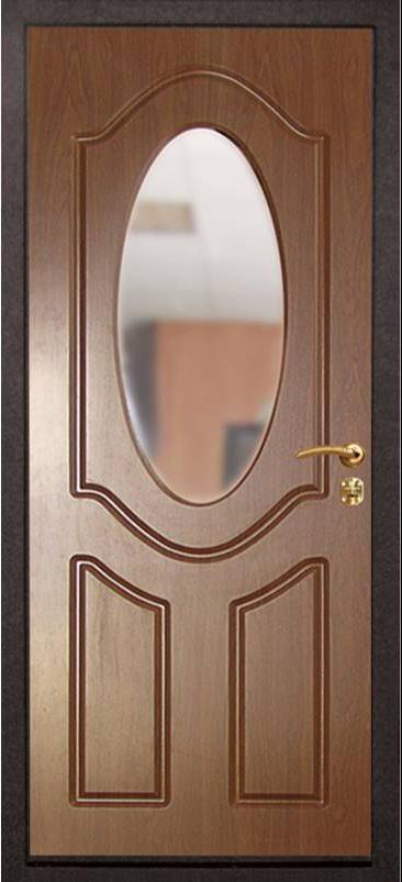 Дверь стальная входная МДФ/МДФ с зеркалом 423