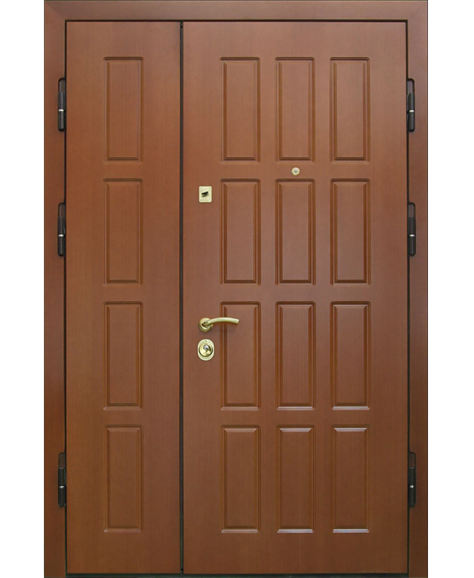 Дверь двустворчатая железная МДФ/МДФ 3167