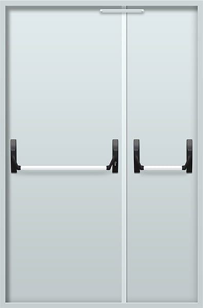 Огнеупорные стальные двери с замком "Антипаника"