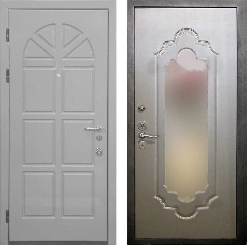 Железная дверь МДФ/МДФ с зеркалом 417