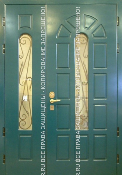 Дверь тамбурная входная МДФ с ковкой 507 Дверь тамбурная входная МДФ с ковкой 507