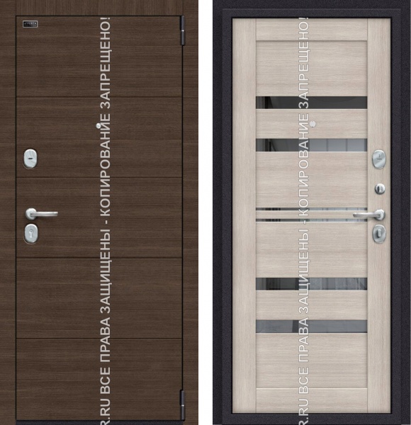 Металлическая входная взломостойкая дверь МДФ со стеклом/зеркалом 3143 Металлическая входная взломостойкая дверь МДФ со стеклом/зеркалом 3143